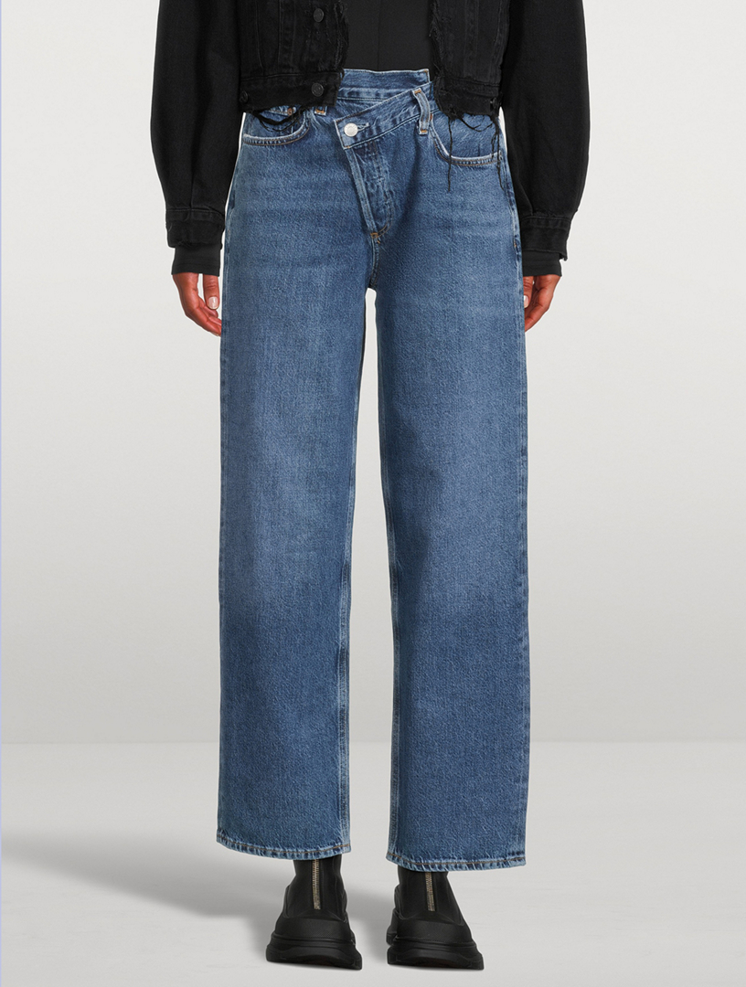 AGOLDE Criss-Cross Upsized Straight-Leg Jeans