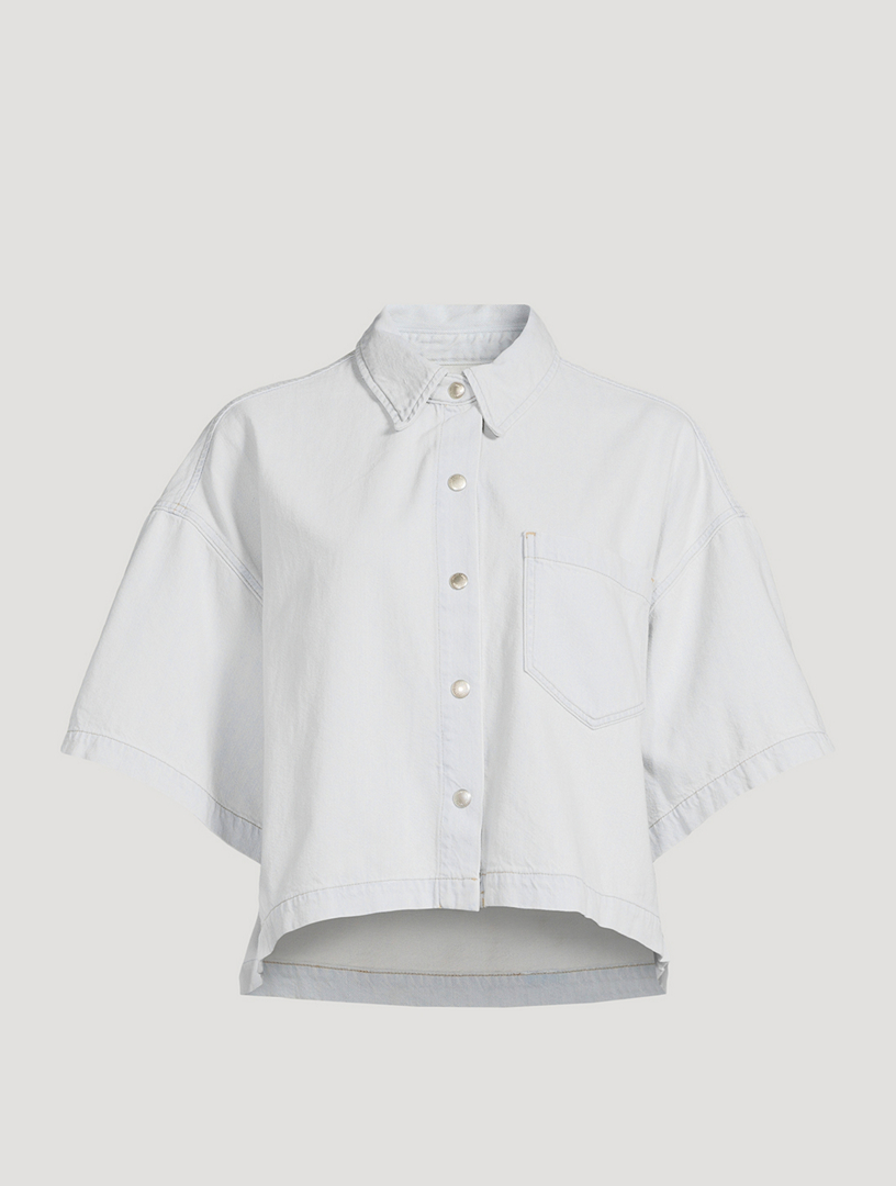 Rona Cropped Denim Shirt
