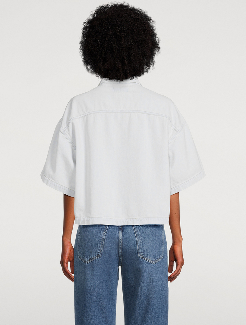 Rona Cropped Denim Shirt