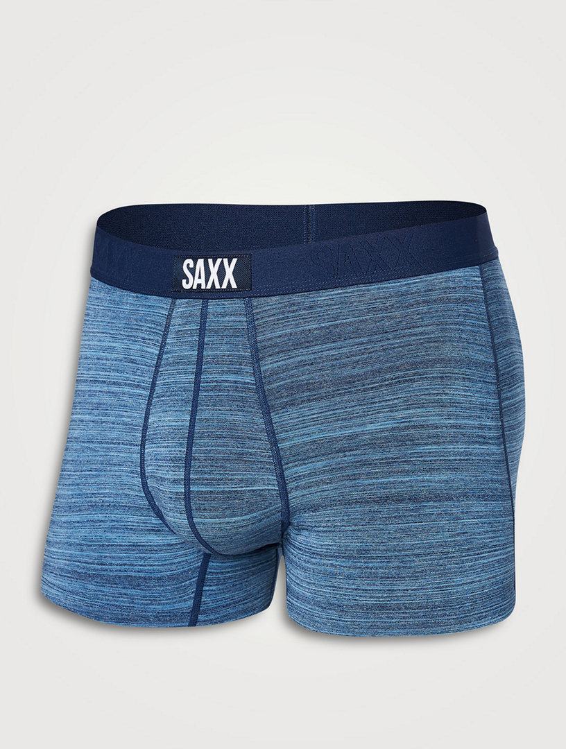 Mens Designer Underwear Boxer Briefs, Blue and Black