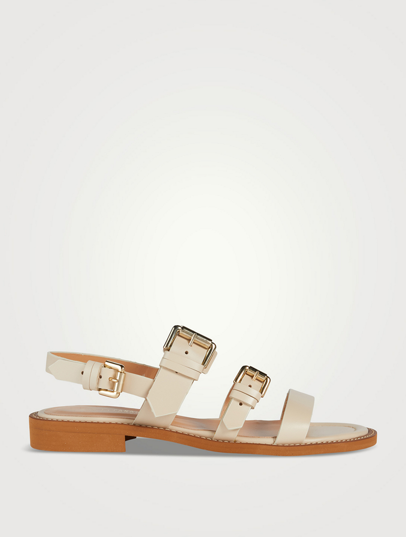 Rey Leather Slingback Sandals