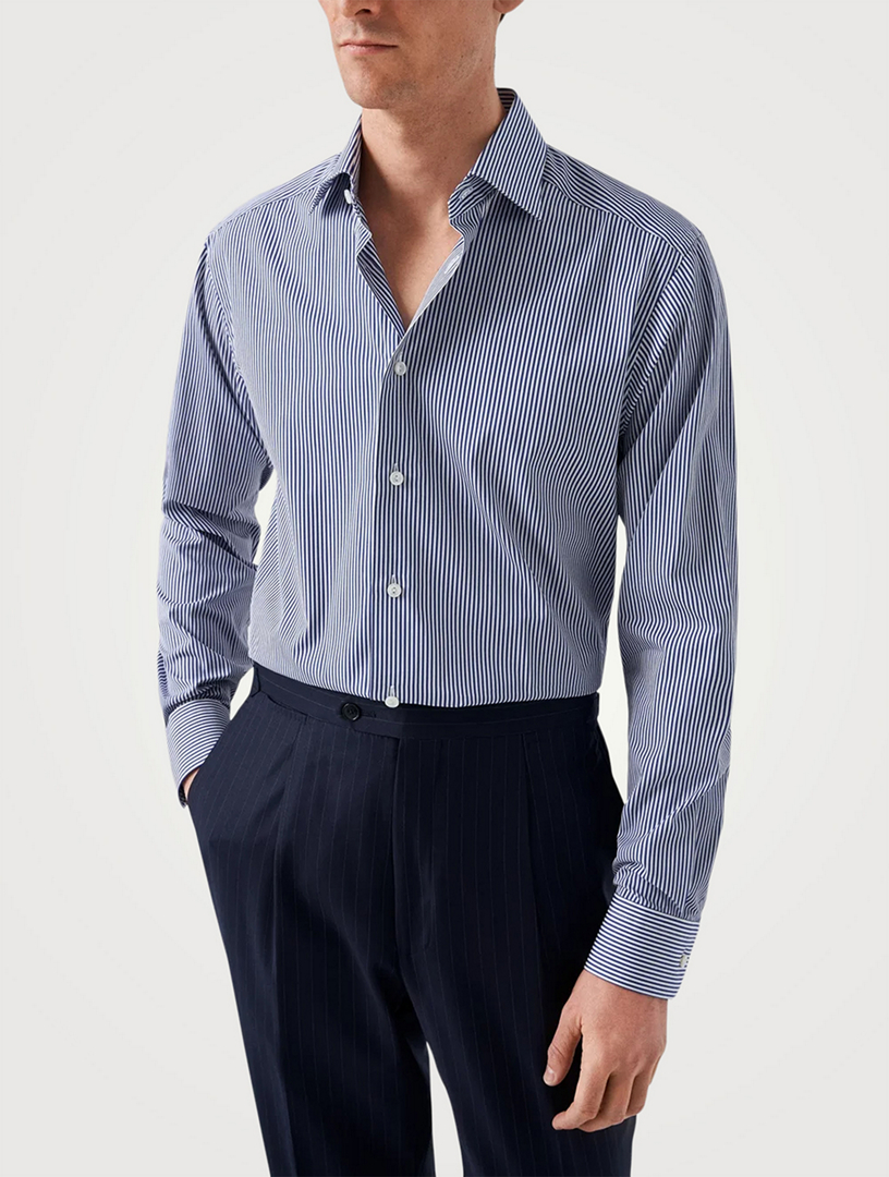 Contemporary Fit Bengal Stripe Elevated Poplin Shirt