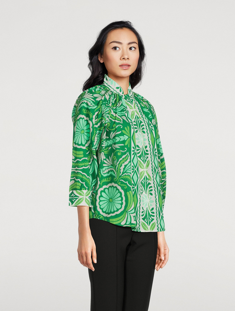 Cotton Gathered Blouse