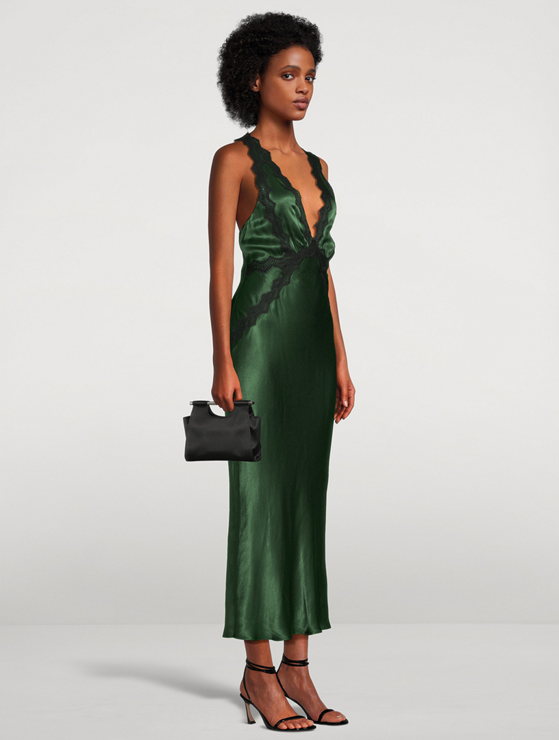Camille Lace Cross-Back Midi Dress