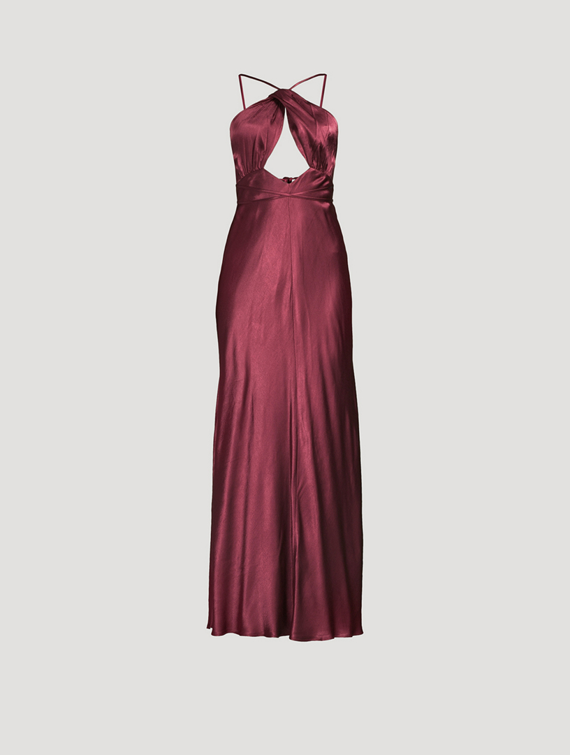 SHONA JOY Elia Halter Long Dress Holt Renfrew