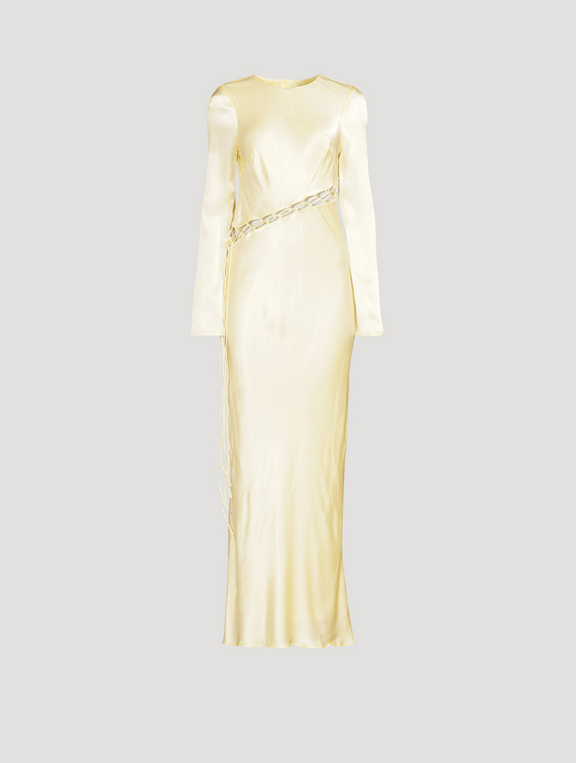 SHONA JOY Lydie Asymmetrical Lace Up Long Dress Holt Renfrew