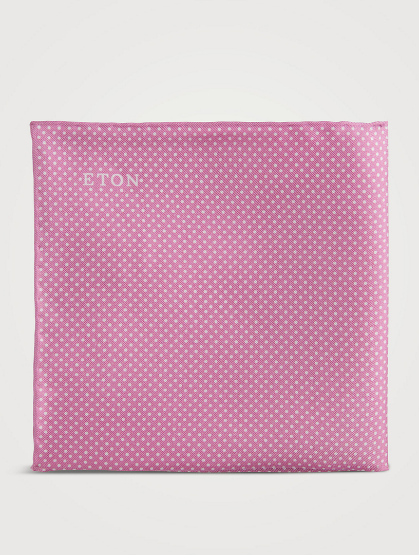 Polka Dot Silk Pocket Square