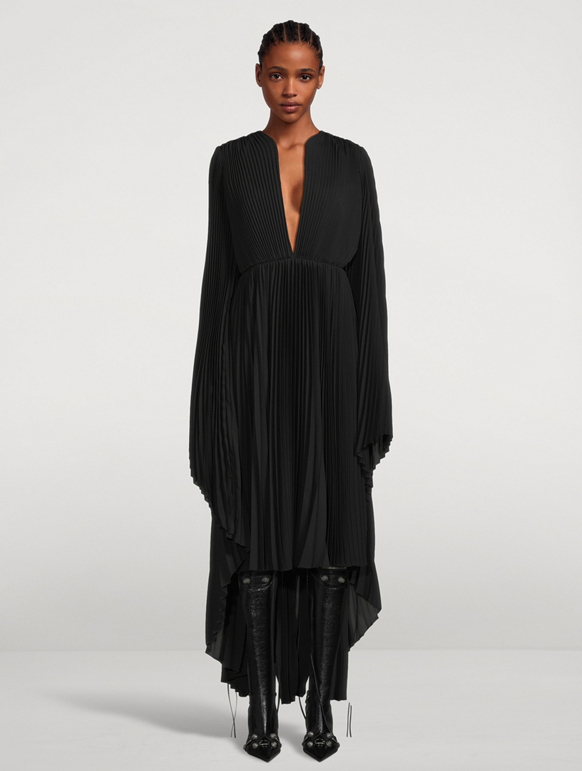 BALENCIAGA Pleated Maxi Dress | Holt Renfrew