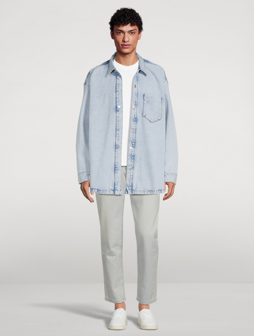 AMI PARIS Oversized Ami De Coeur Overshirt | Holt Renfrew