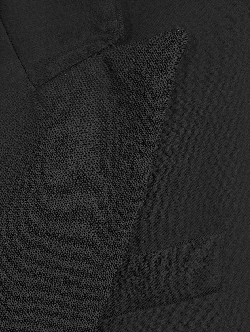 Wool Gabardine Double-Breasted Coat