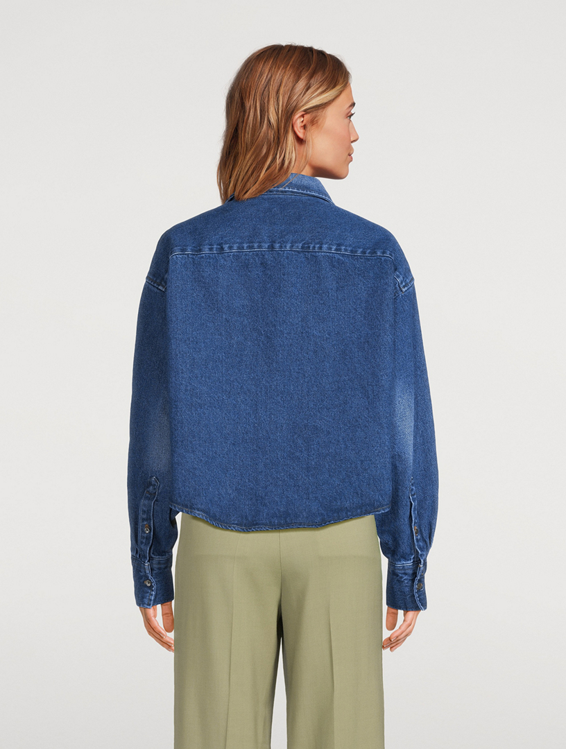Cropped Denim Shirt
