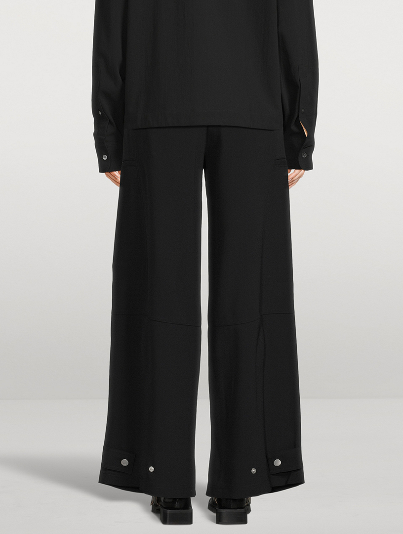 Wide-Leg Cargo Trousers