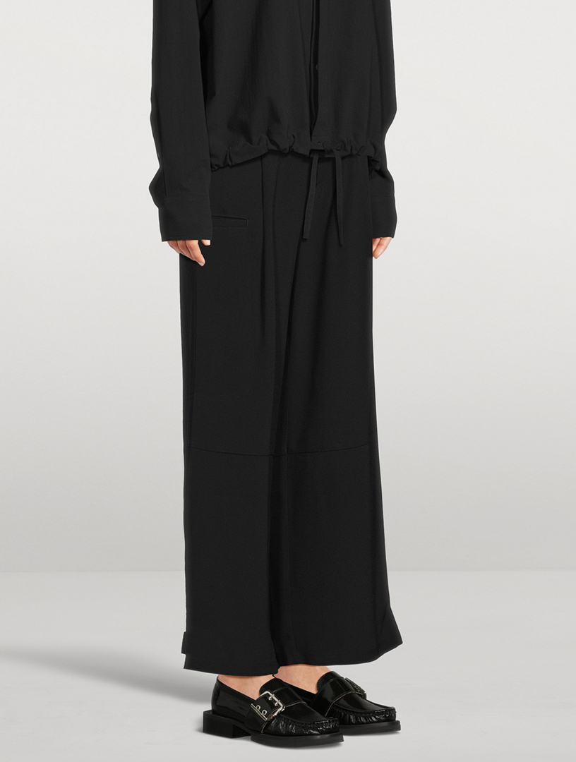 Wide-Leg Cargo Trousers