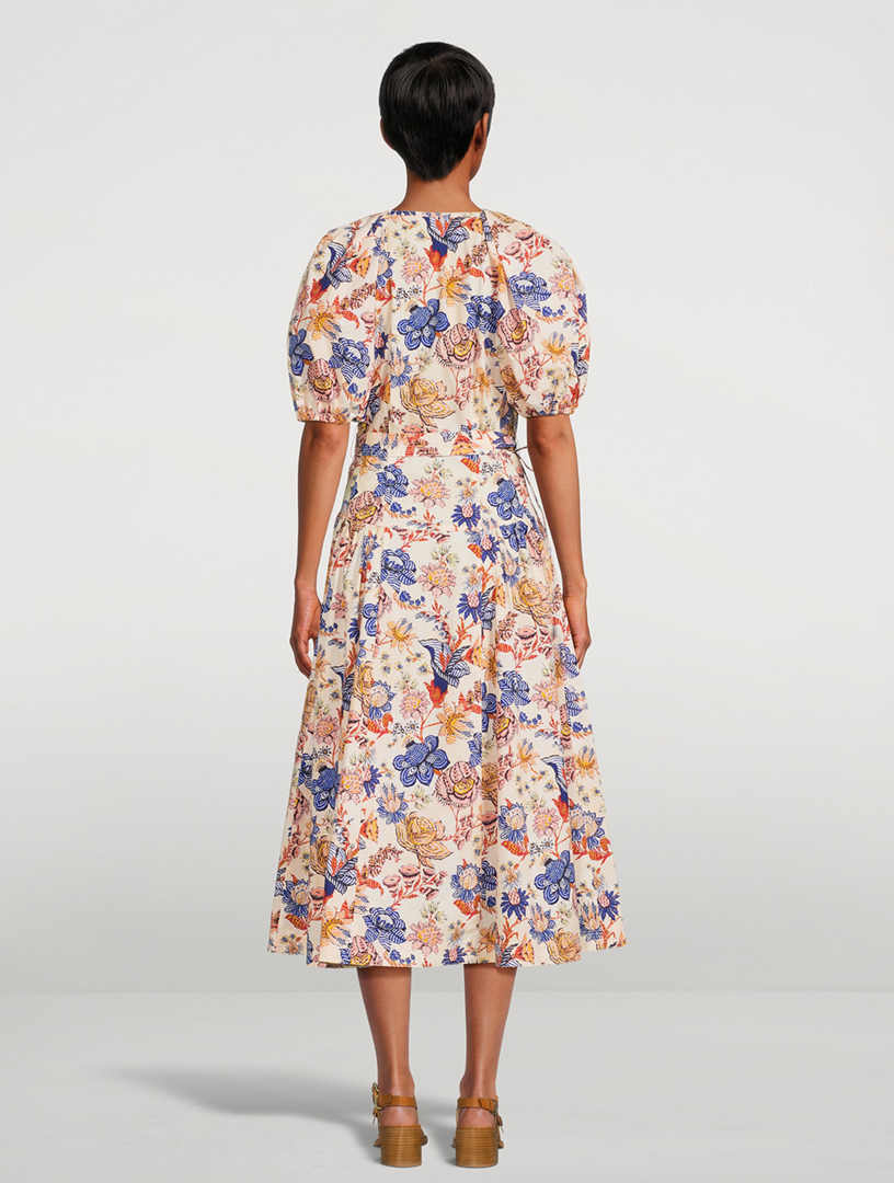 Carina Midi Dress Floral Print