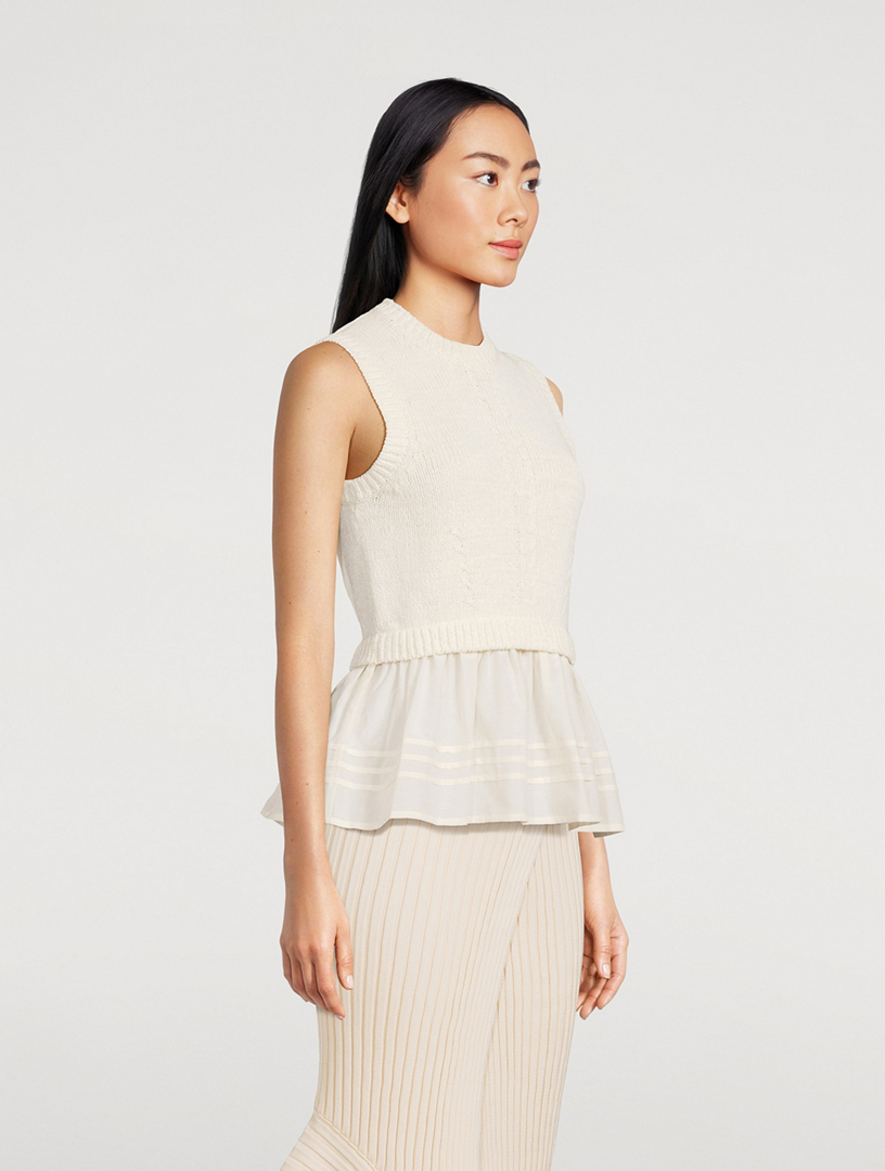 Edda Sleeveless Knit Peplum Top