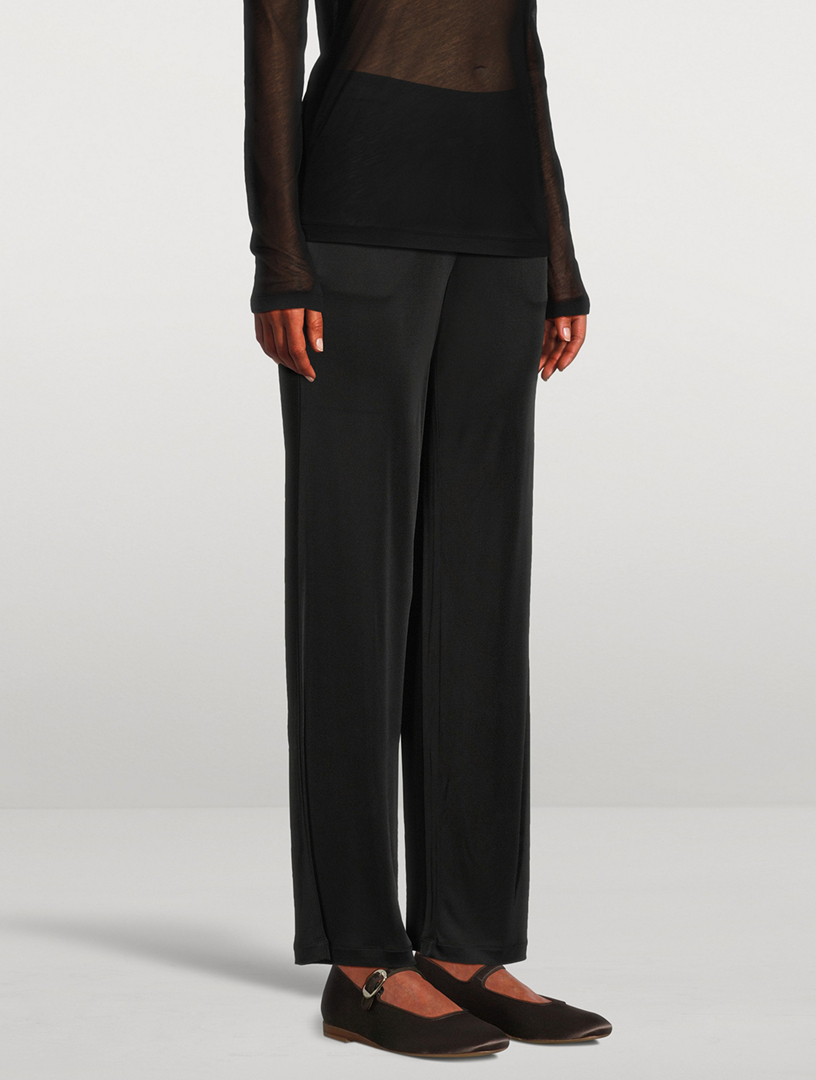 Straight-Leg Jersey Trousers