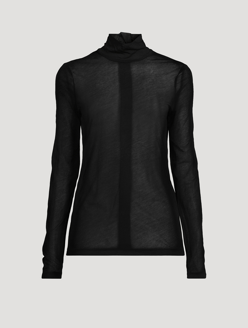 Helmut Lang Sheer Rib Turtleneck