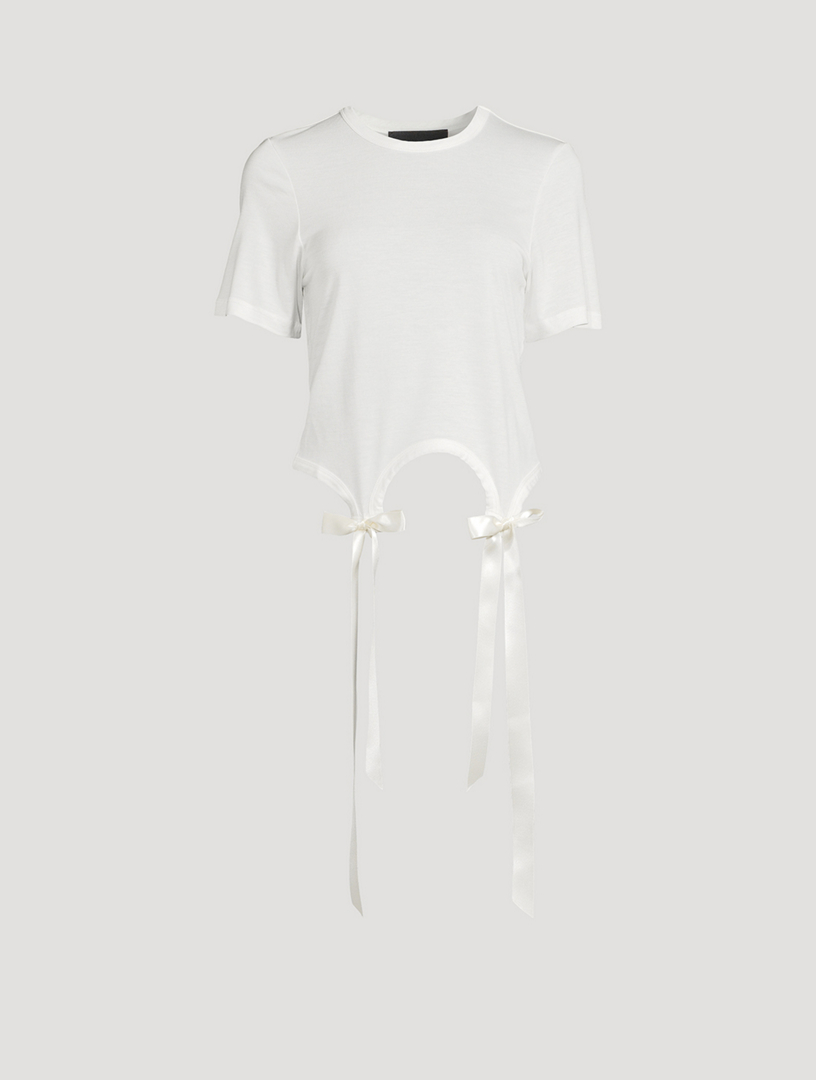 SIMONE ROCHA T-Shirt With Bow Tails | Holt Renfrew