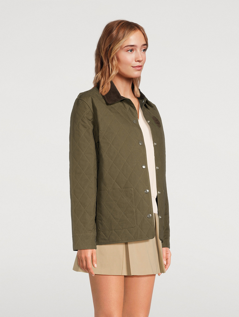 Connecticut Crest Quilted Jacket