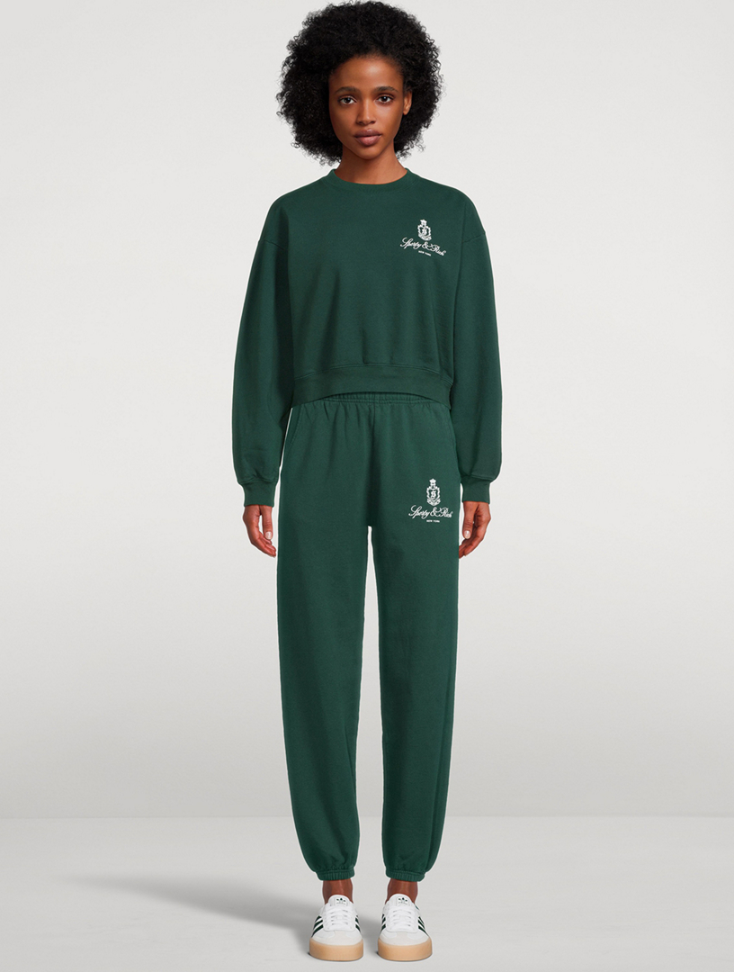Vendome Cotton Cropped Sweatshirt