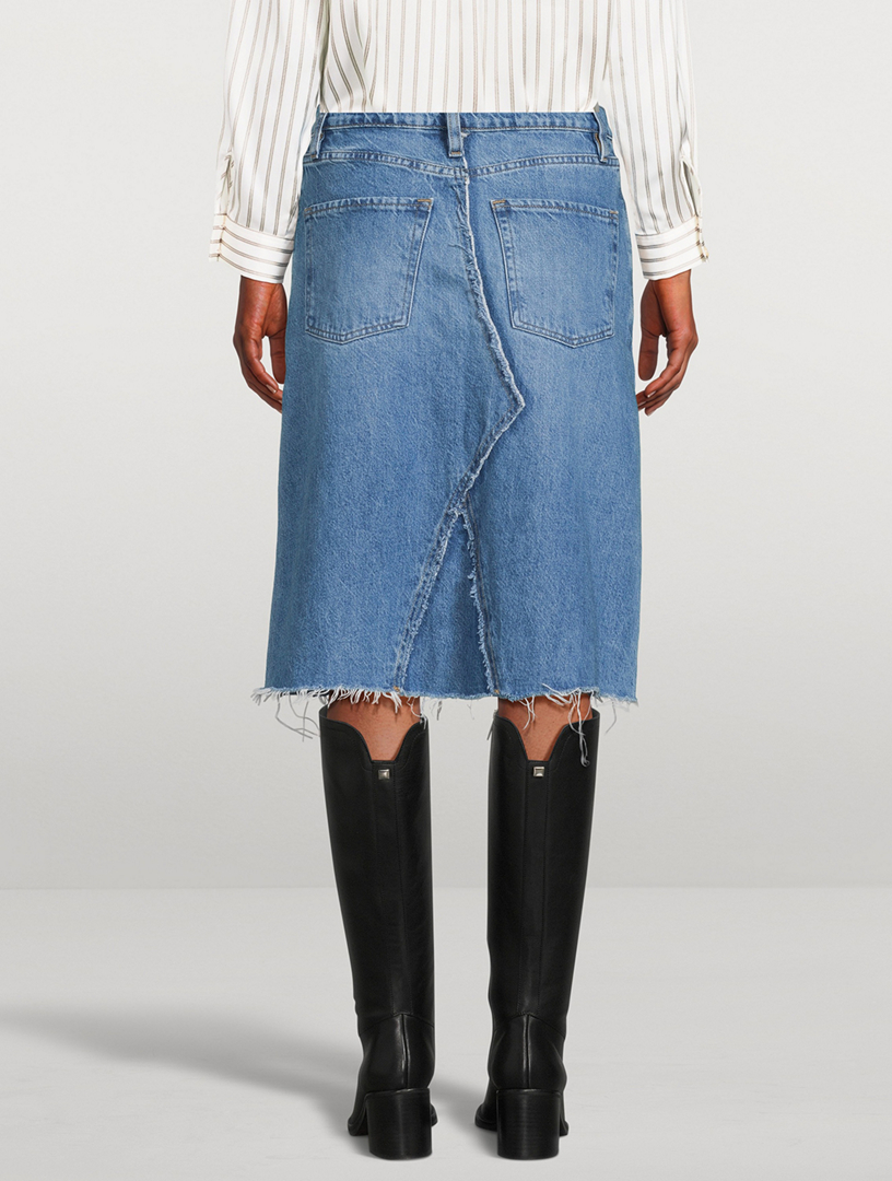Deconstructed Denim Skirt