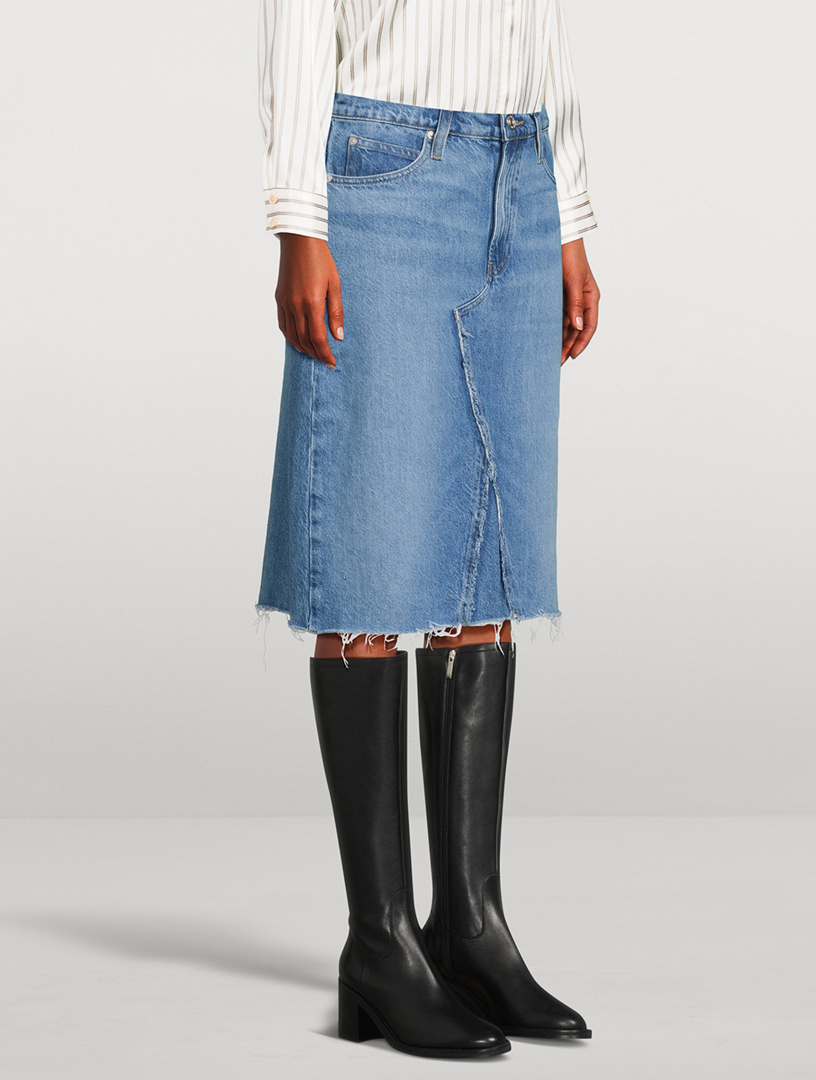 Deconstructed Denim Skirt