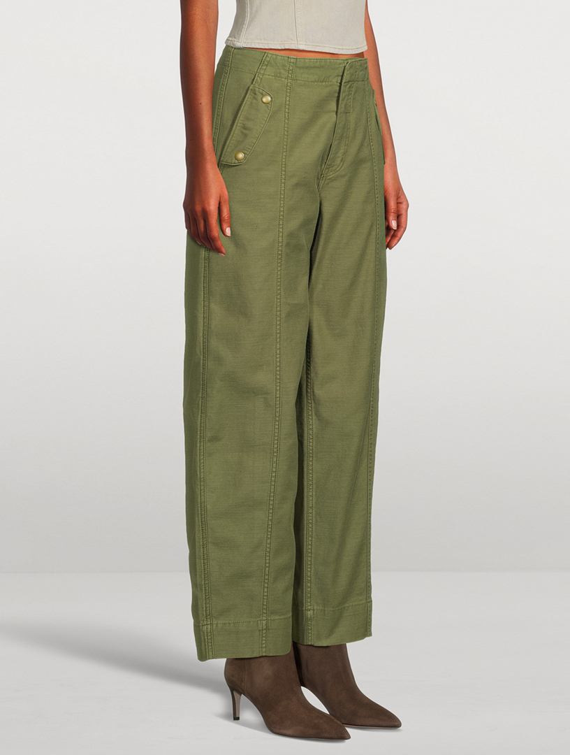 Barrel-Leg Utility Trousers