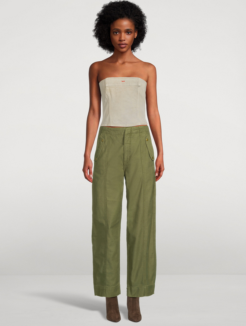 Barrel-Leg Utility Trousers
