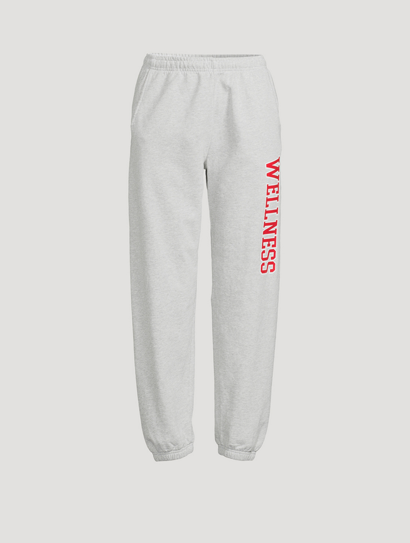 Sporty & Rich Varsity Crest Sweatpant Grey