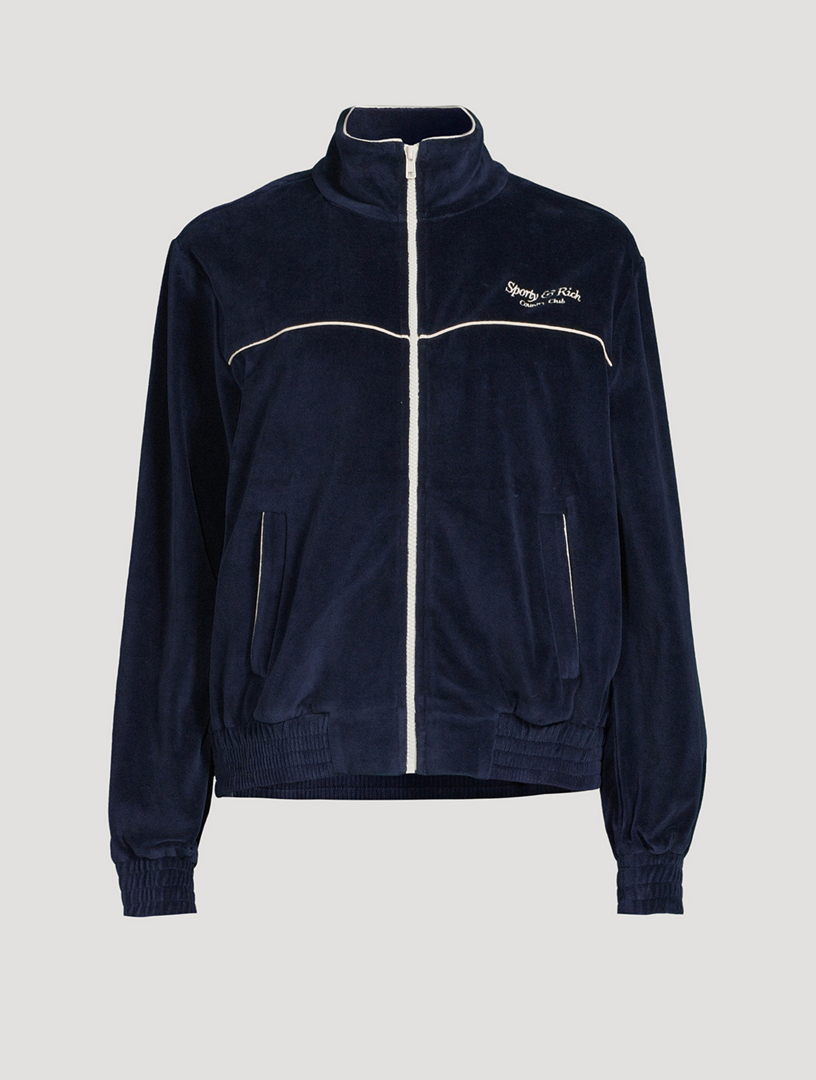 Script Velour Track Jacket