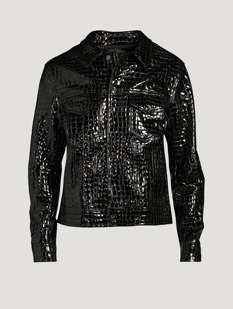 Prada Hybrid Crocodile Leather Jacket - ジャケット・アウター