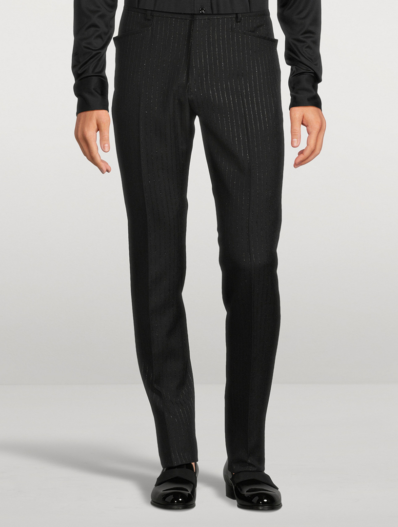 Lurex Jacquard Stripe Atticus Pants