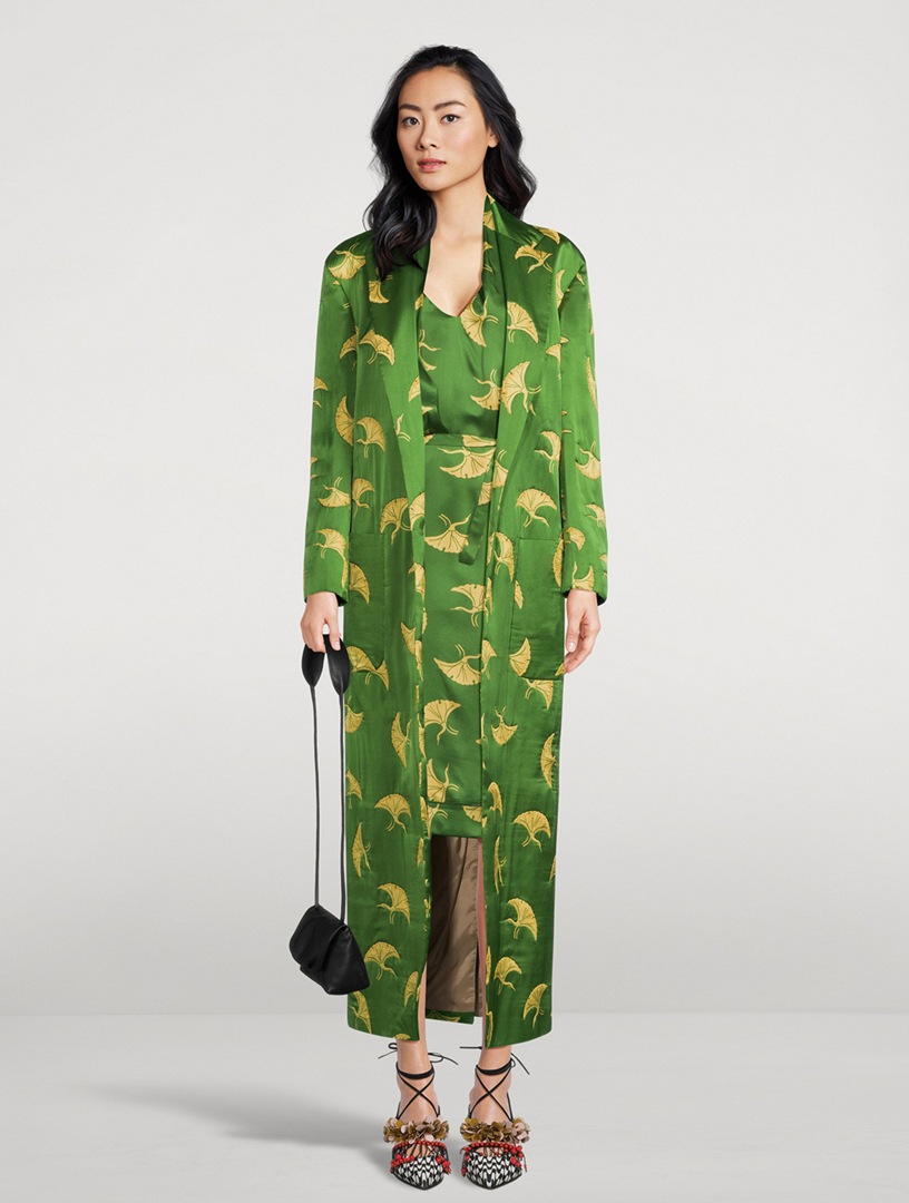Rougies Satin Coat Bird Print
