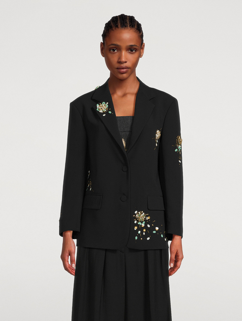 Birdy Crop-Sleeve Boxy Blazer