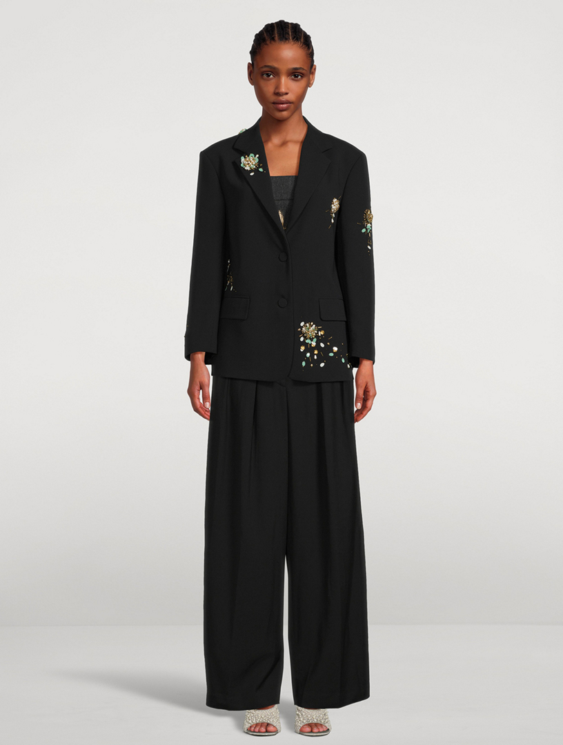 Birdy Crop-Sleeve Boxy Blazer