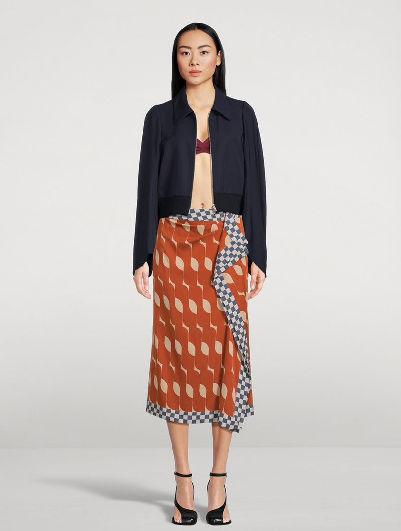 Sole Midi Skirt Geometric Print