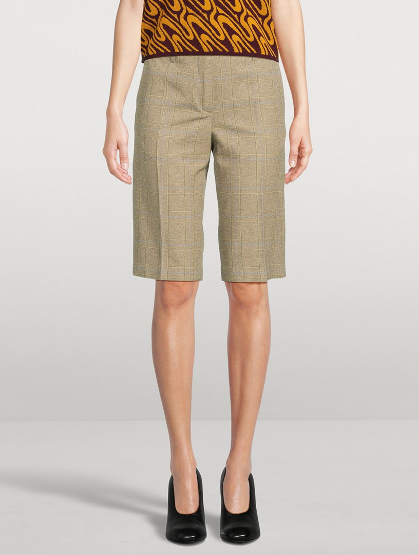 Parchia Prince of Wales Check Bermuda Shorts