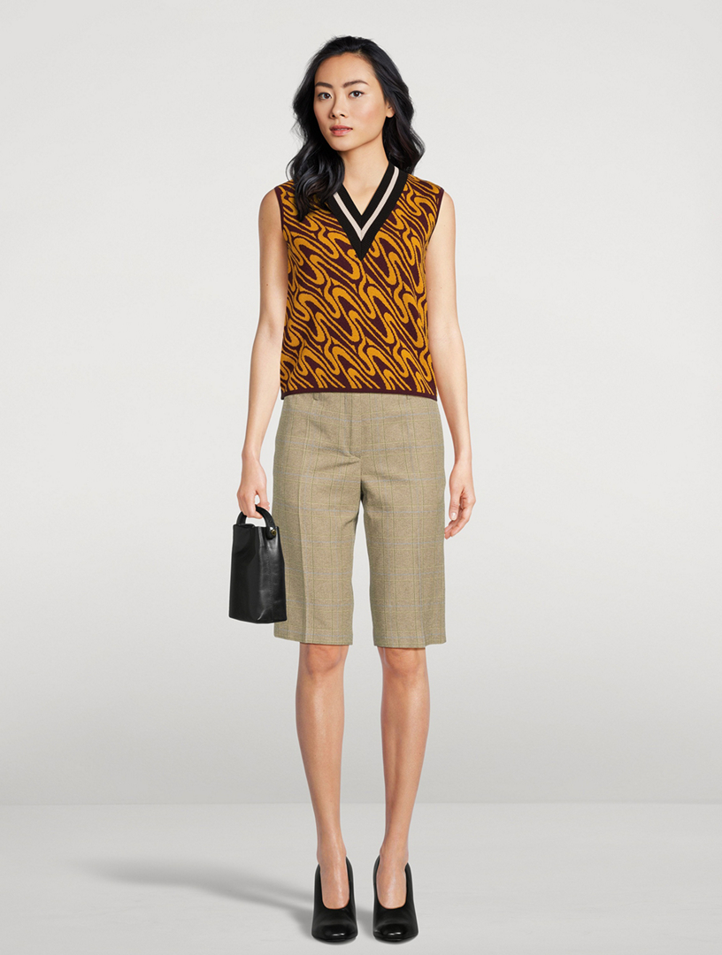 Parchia Prince of Wales Check Bermuda Shorts