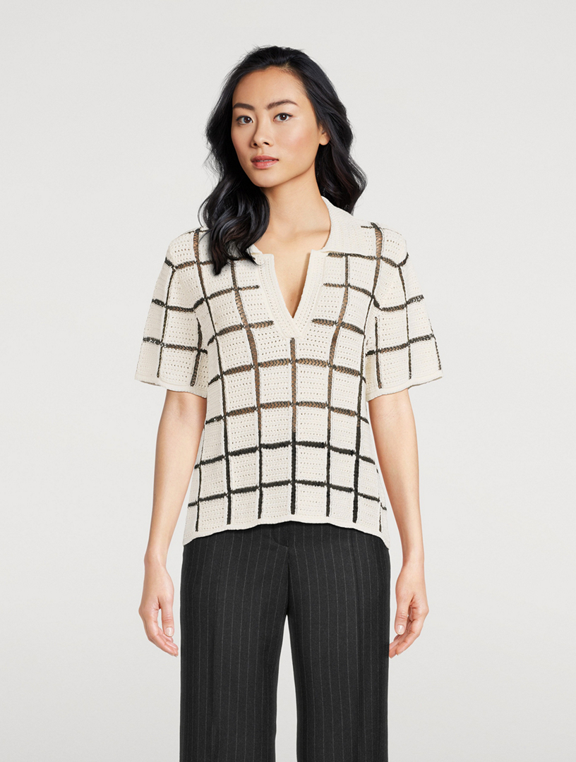 Tiramisu Crochet Polo Shirt