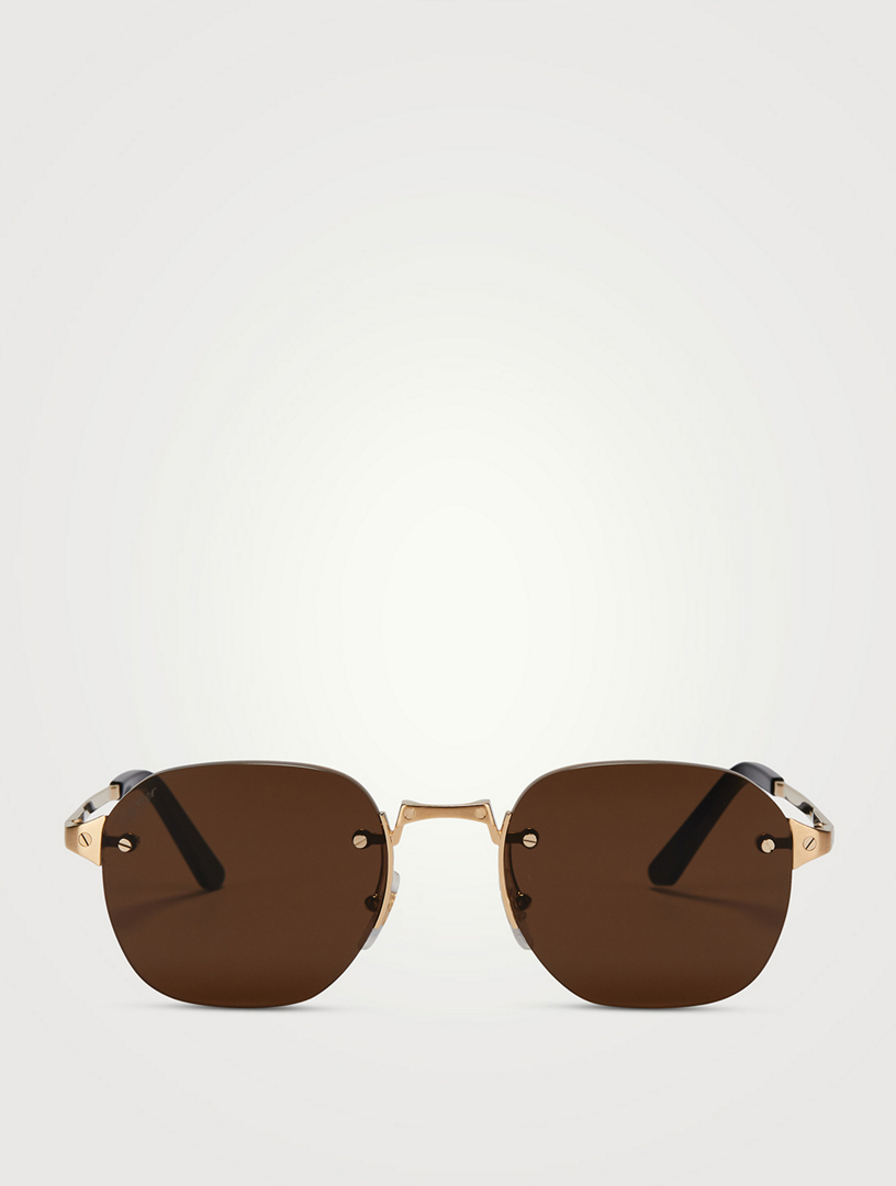 CARTIER Santos Round Sunglasses Holt Renfrew