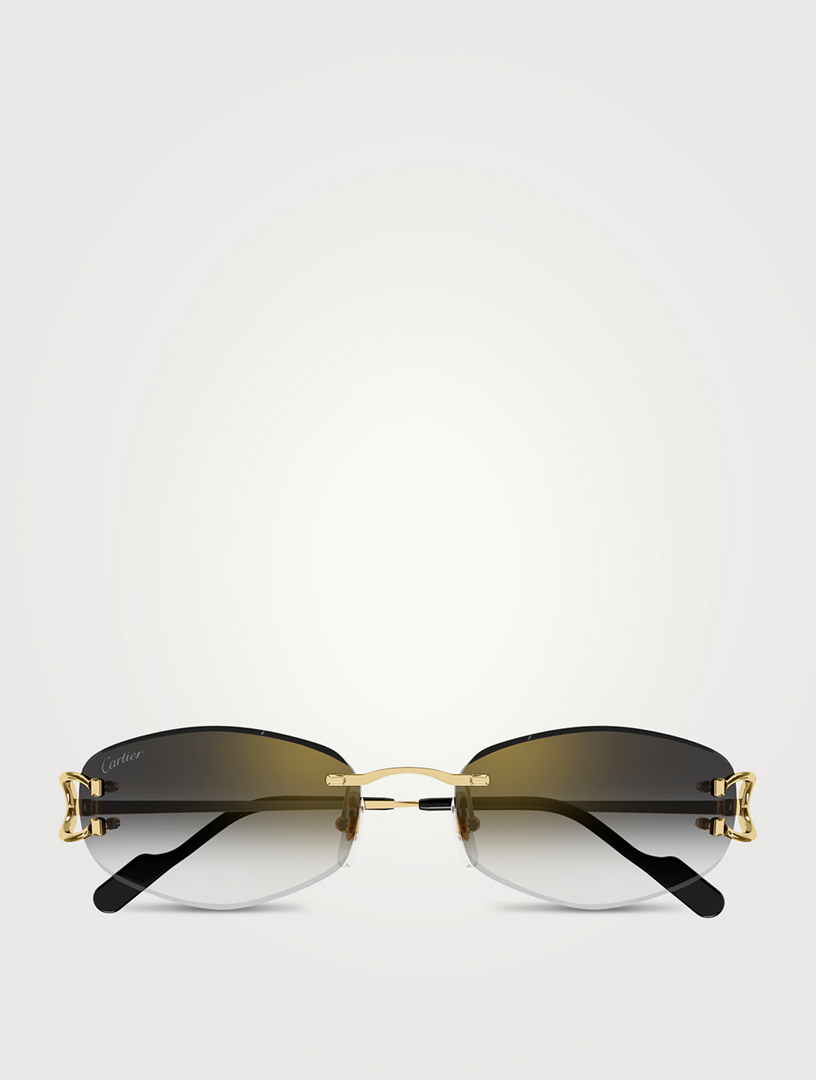 Cartier oval online sunglasses