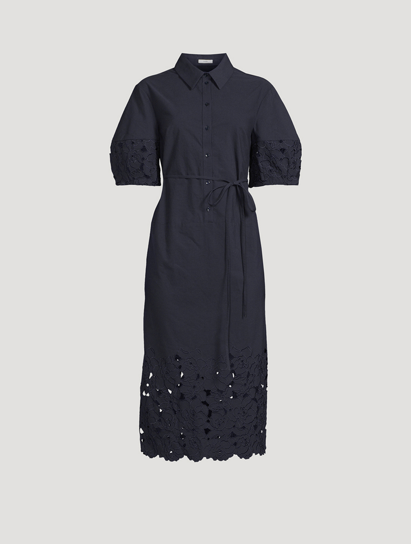 Eyelet Shirt Dress