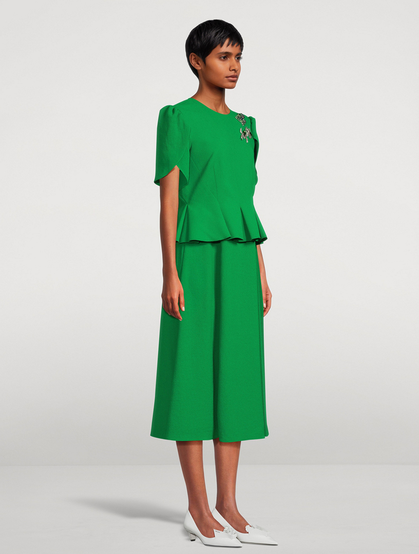 Embellished Sable Midi Dress