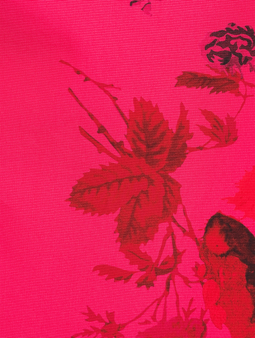 Cotton Faille Pencil Skirt Cavendish Rose Print