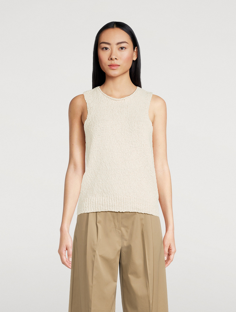 Bouclé Knitted Sleeveless Top