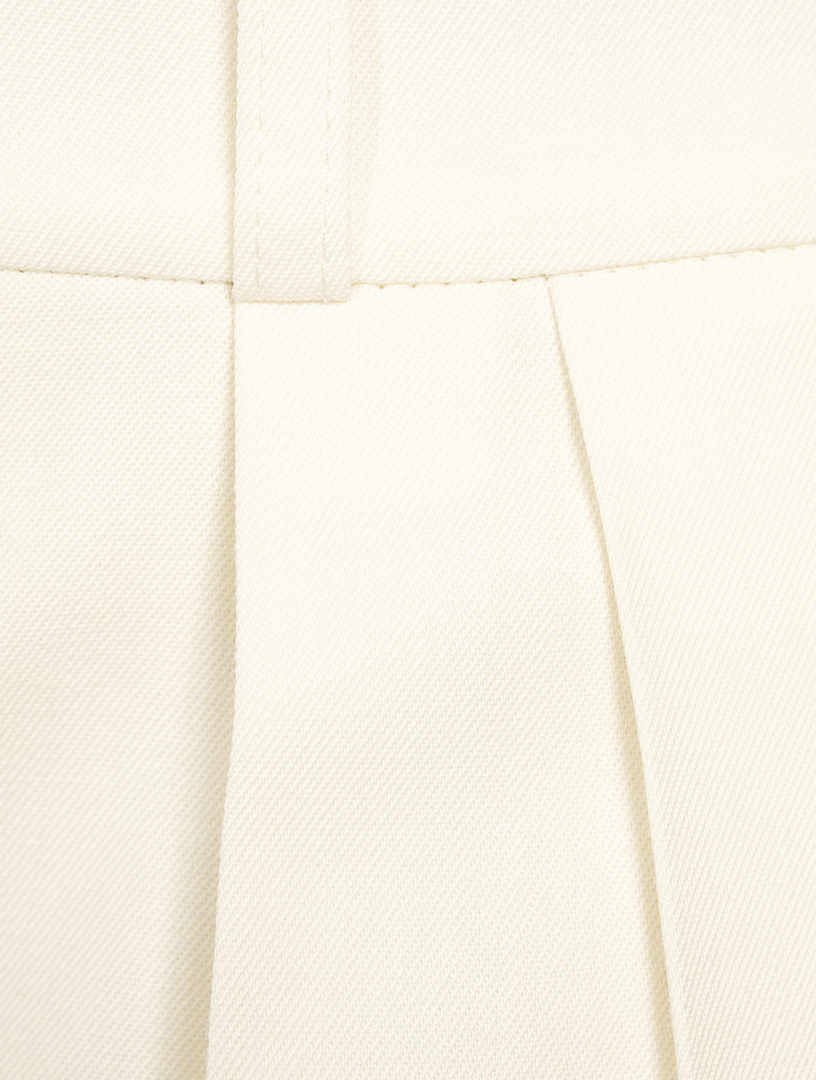 Wide-Leg Wool Shorts