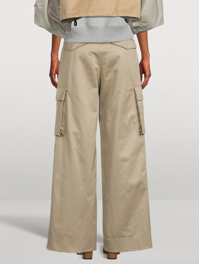 Wide-Leg Cargo Trousers