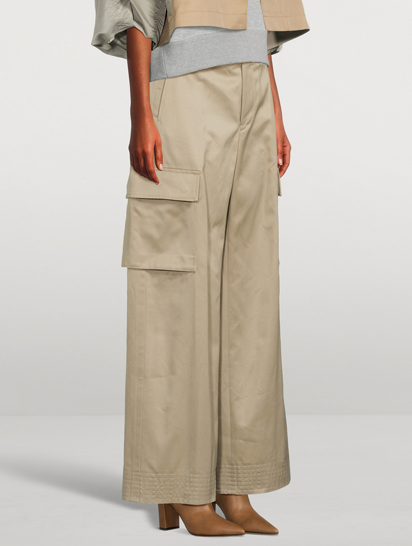 Wide-Leg Cargo Trousers