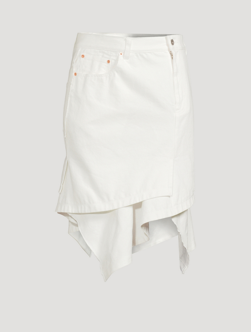 Sacai best sale denim skirt