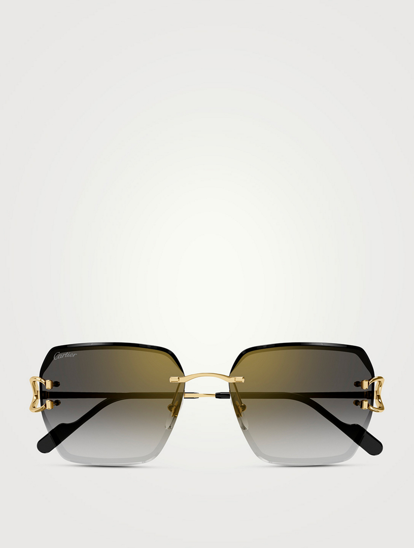 Signature C De Cartier Square Sunglasses